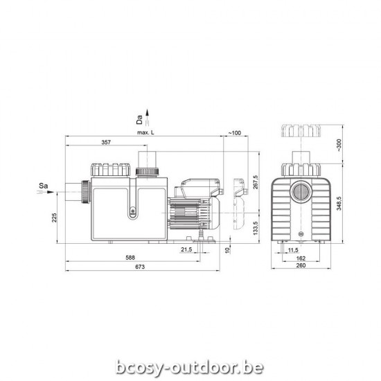 Speck Zwembadcirculatiepomp Zwembadpomp Badu Profi Eco VS.