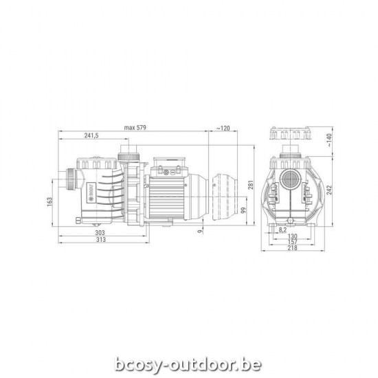 Zwembadcirculatiepomp Zwembadpomp PPG Compact Eco Soft.