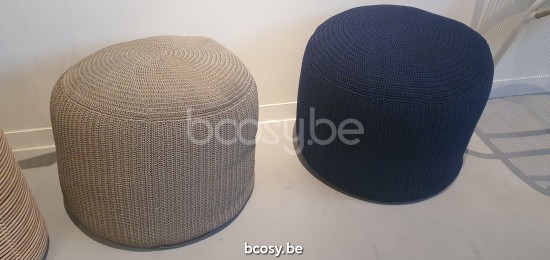 Vincent Sheppard Otto Hocker Taupe Gehäkelte Kordel Polypropylen.