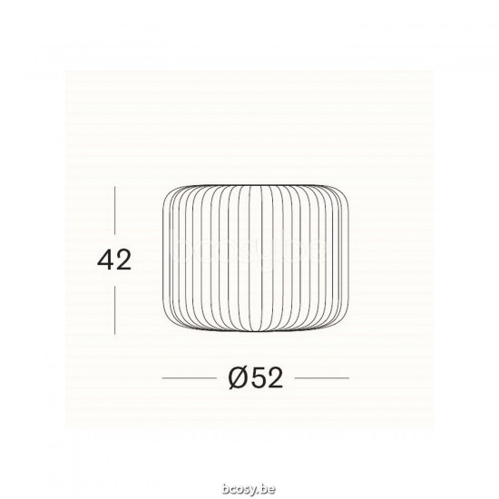 Vincent Sheppard Otto poufs de jardin extérieur Cordon Crocheté Taupe Polypropylène.