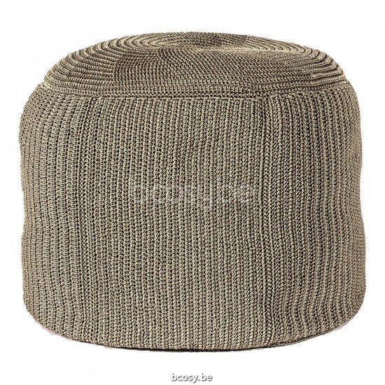 Vincent Sheppard Otto Poef Taupe Gehaakte Koord Polypropyleen.
