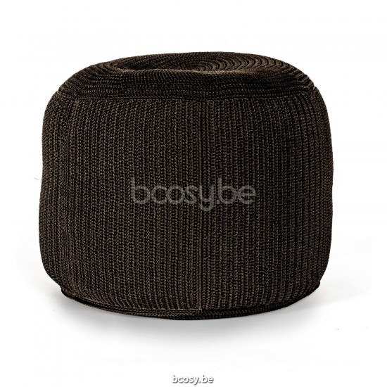 Vincent Sheppard Otto Poef Antraciet-Steenkool Gehaakte Koord Polypropyleen.