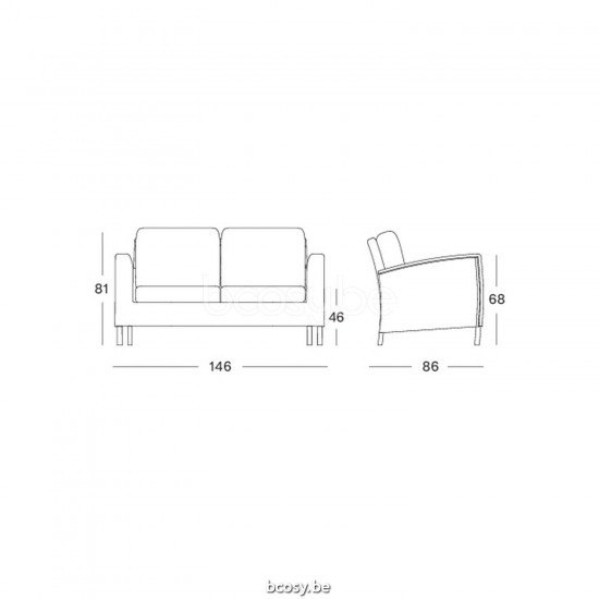 Vincent Sheppard Safi Lounge Sofa 2s Old Lace Wicker Polyethylene.