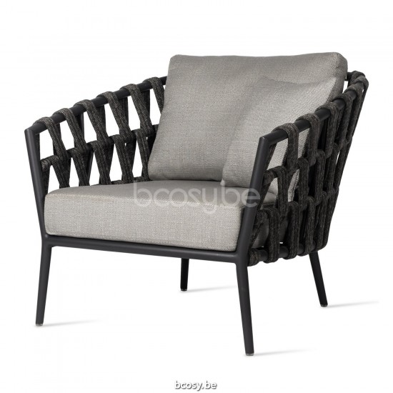 Vincent Sheppard Leo Lounge Stoel Lava Aluminium frame Lava Touw Acryl.