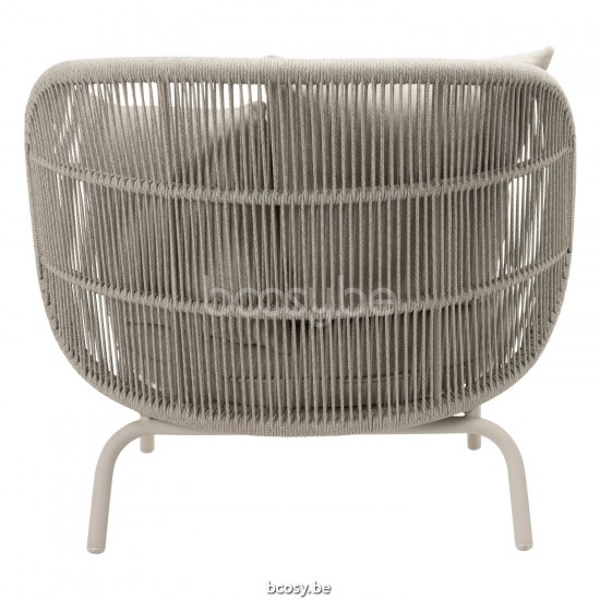 Vincent Sheppard Kodo salons de jardin détente 1 place cadre en Aluminium Blanc dune Corde Blanc dune Polypropylène.