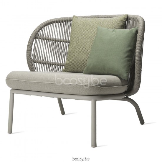 Vincent Sheppard Kodo Lounge Stoel Dune White Aluminium frame Dune White Touw Polypropyleen.