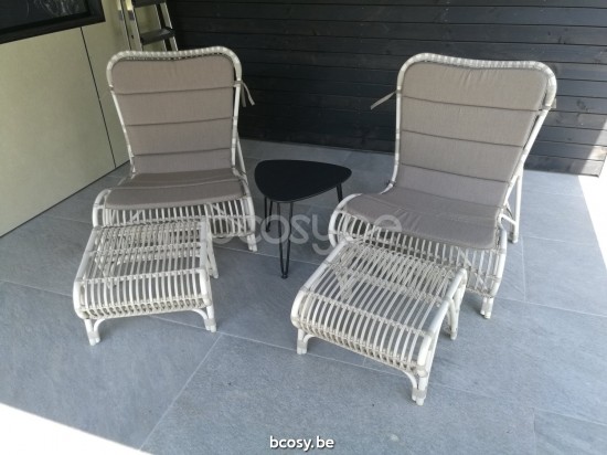 Vincent Sheppard Lucy Fußstütze Off-white Flechtwerk Polyethylen.