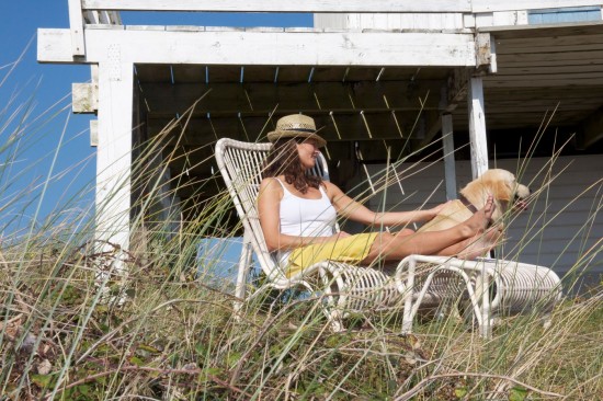Vincent Sheppard Lucy poufs de jardin extérieur Cordon en osier Blanc cassé Polyéthylène.