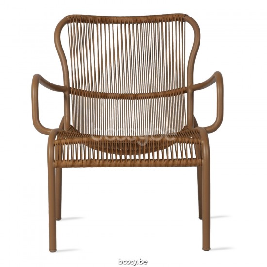 Vincent Sheppard Loop Loungesets 1zit Terracotta Aluminium frame Terracotta Gehaakte Koord Polypropyleen.