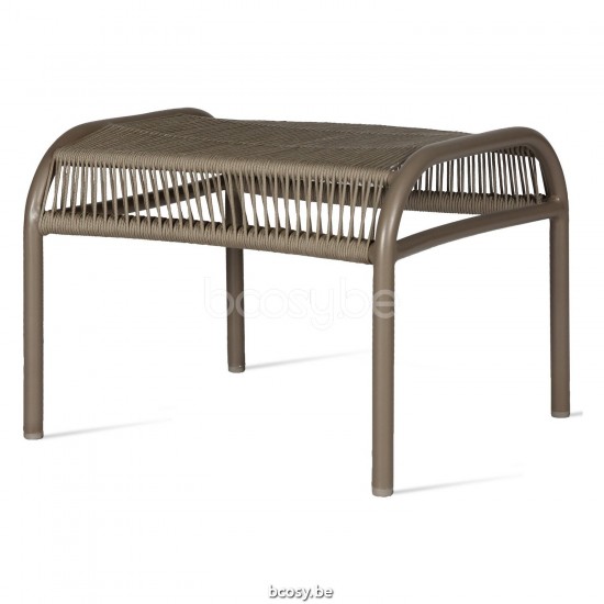 Vincent Sheppard Loop Voetsteun Taupe Aluminium frame Taupe Gehaakte Koord Polypropyleen.