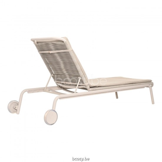 Vincent Sheppard Kodo lits de jardin bain de soleil Fauteuils de relaxation chaises longues cadre en Aluminium Blanc dune Cor