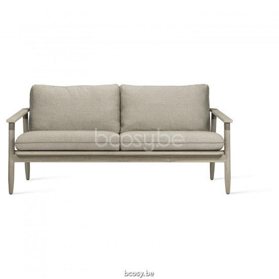 Vincent Sheppard David Loungesofa 2s Verouderd Teak Houten frame Grijs Touw Polypropyleen.