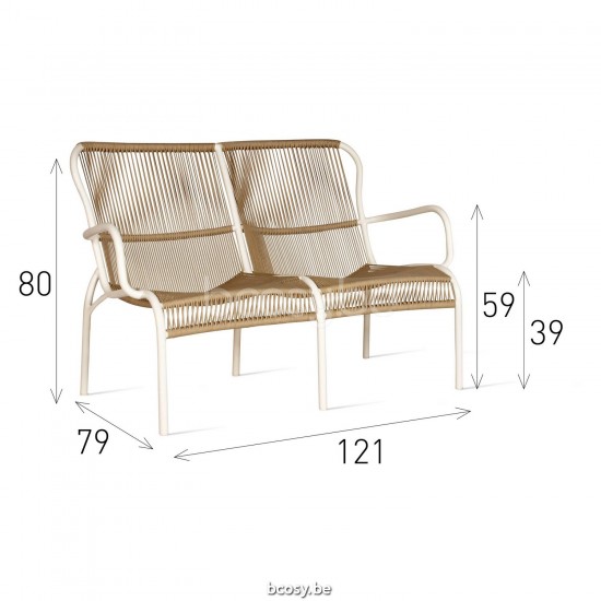 Vincent Sheppard Vincent Sheppard Loop Sofa Dune White Aluminium frame Dune White Rope Polypropylene.