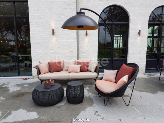 Vincent Sheppard Gipsy Aussen Kokon gartenstuhl gartenstuehle Rahmen aus Schwarz Stahl Schwarz Flechtwerk Polyethylen.