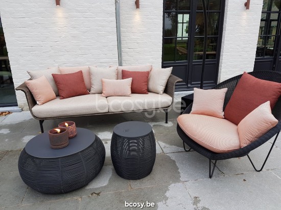 Vincent Sheppard Gipsy Cocoon Tuinstoelen Zwart Stalen frame Zwart Wicker Polyethyleen.