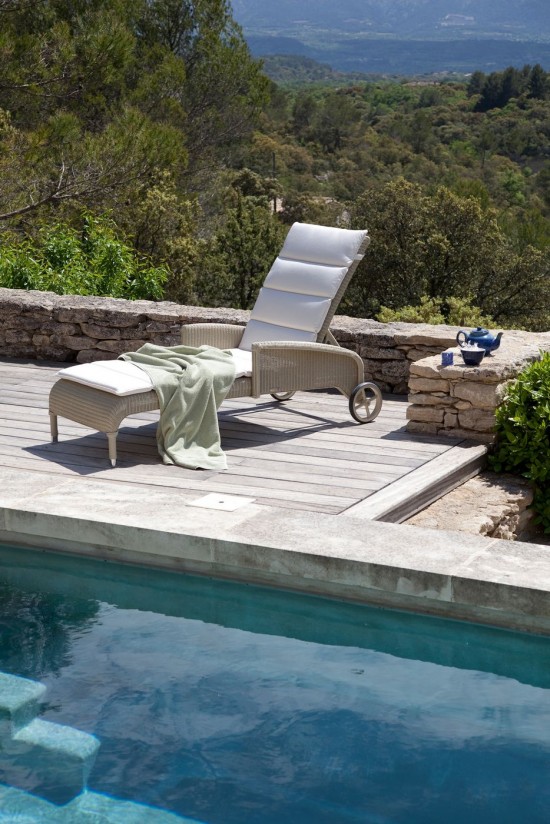Vincent Sheppard Dovile lits de jardin bain de soleil Fauteuils de relaxation chaises longues Lloyd Loom Blanc cassé.