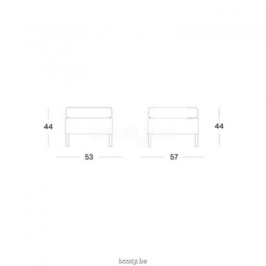 Vincent Sheppard Dovile Footrest Snow Lloyd Loom.