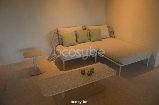 Vincent Sheppard Kodo Modulaire 1 place droite cadre en Aluminium Blanc dune Corde Blanc dune Polypropylène.