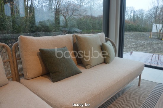 Vincent Sheppard Kodo Modulair 2 zits links Dune White Aluminium frame.