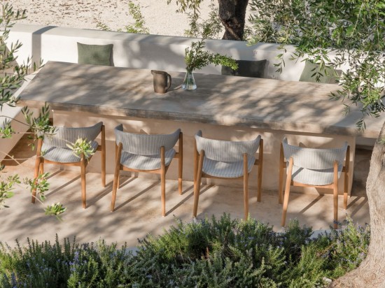 Vincent Sheppard Mona Stuhl Teak - beige Korbweide Mona Stuhl Rahmen aus Unbehandelt Teakholz Alte Spitze Flechtwerk Polyethylen.