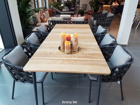 Vincent Sheppard Leo Tuinarmstoelen Lava Aluminium frame Lava Touw Acryl.