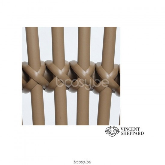 Vincent Sheppard Roxanne Tuinstoelen Zwart Stalen frame Camel Wicker koord Polyethyleen.