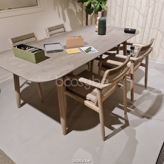 Vincent Sheppard David Aussen gartenstuhl gartenstuehle Rahmen aus Gealtert Teakholz Grau Seil Polypropylen.