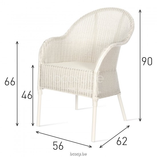 Vincent Sheppard Nice Dining Chair Pure White Lloyd Loom.