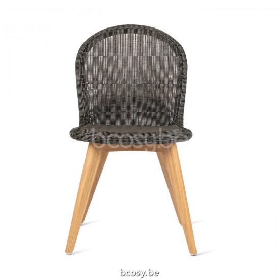 Vincent Sheppard Chaise Damien base teck Damien Chaise Cadre en Teck non traité Tressage Mocca Polyéthylène.