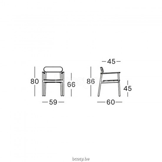 Vincent Sheppard Freya Dining Armchair Untreated Teak frame.