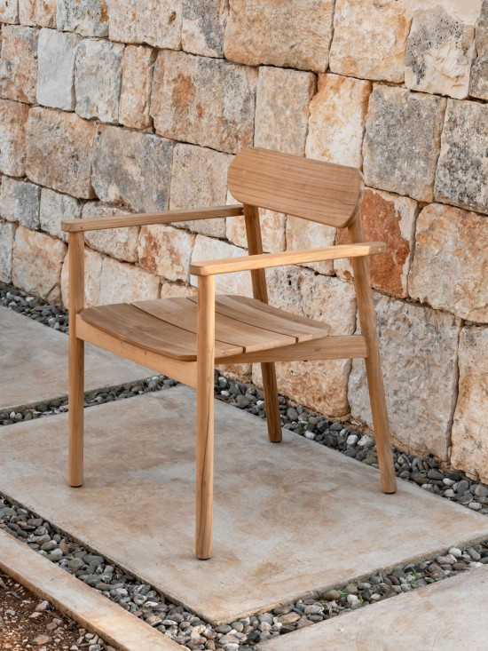 Vincent Sheppard Chaise Freya teck Freya Fauteuil cadre en Teck Non traité.