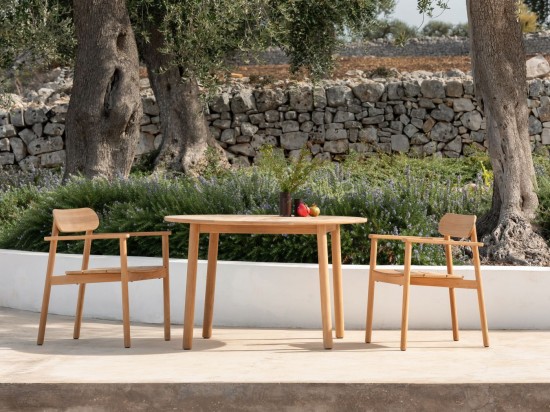 Vincent Sheppard DAVID Armlehnenstuhl - Quickship Set Freya Lehnstuhl Rahmen aus Unbehandelt Teakholz.