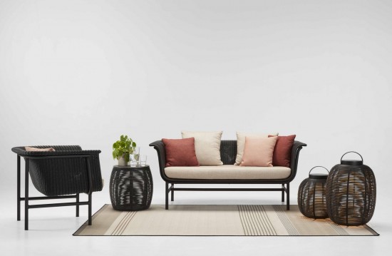 Vincent Sheppard Laterne Tika schwarz H41 Tika Laterne Klein Schwarz Flechtwerk Polyethylen.