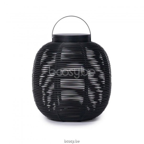 Vincent Sheppard Tika Lantaarn Klein Zwart Wicker koord Polyethyleen.
