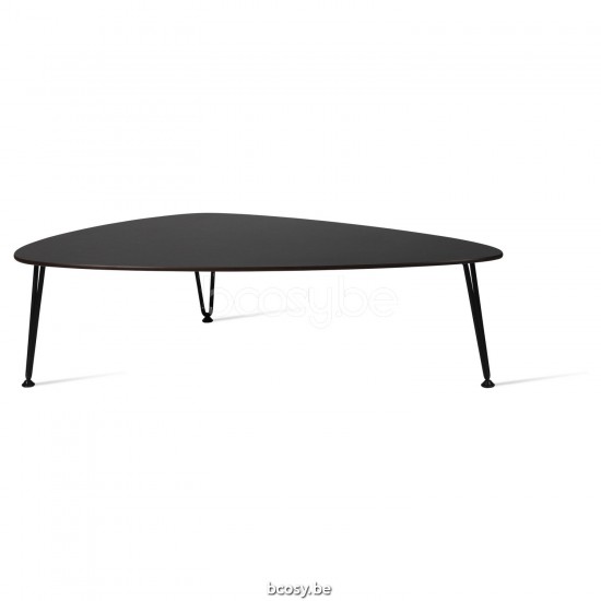 Vincent Sheppard Rozy Koffietafel Plectrum vorm Zwart Stalen frame Zwart HPL Tafelblad.