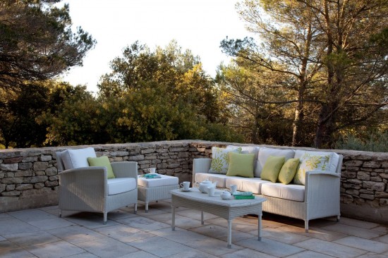 Vincent Sheppard Dovile Garten Beistelltisch Schnee Lloyd Loom.