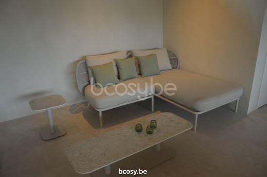 Vincent Sheppard Kodo Garten Beistelltische Rahmen aus Dune Weiß Aluminium.