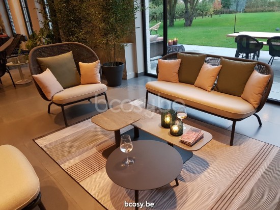 Vincent Sheppard Kodo Garten Couchtische Rahmen aus Fossil Grau Aluminium.