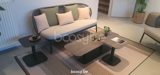 Vincent Sheppard Kodo Garten Couchtische Rahmen aus Fossil Grau Aluminium.