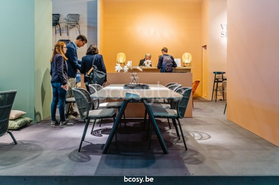 Vincent Sheppard Kodo tables de jardin cadre en Aluminium Gris fossile 280x106.