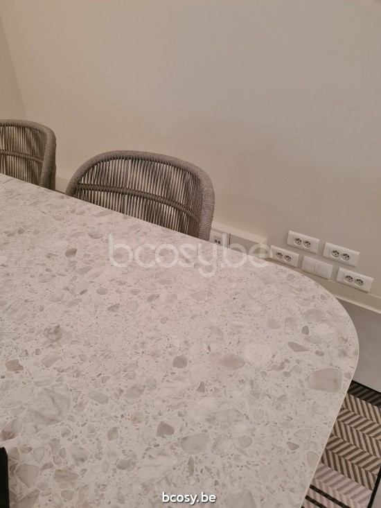 Vincent Sheppard Kodo 280x106 Table de Jardin cadre en Aluminium Blanc dune dessus de table Céramique Éclats.