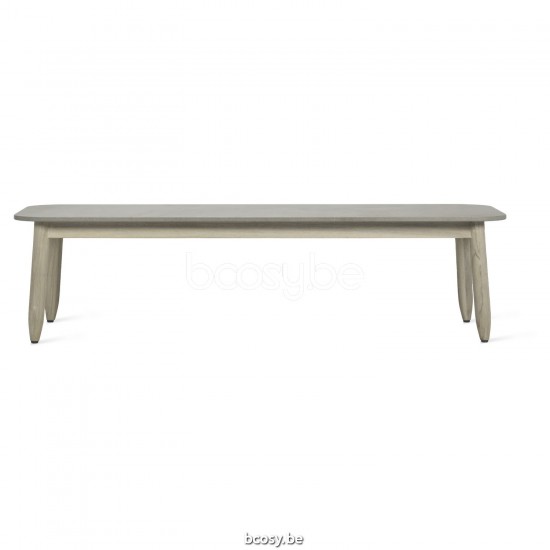 Vincent Sheppard Table basse David teck - céramique David 129x45 Table d'appoint de jardin cadre en Teck Vieilli.
