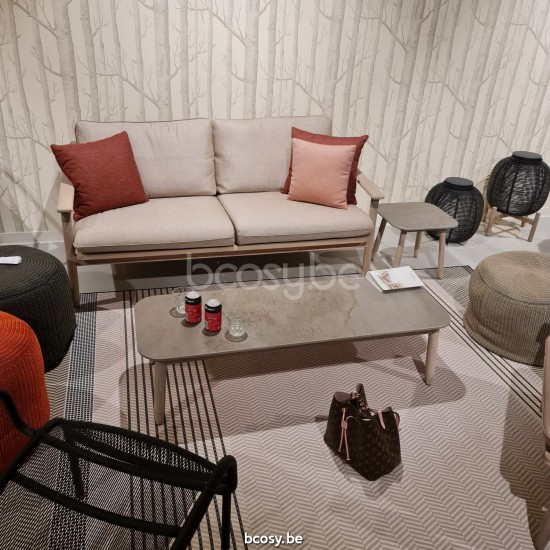 Vincent Sheppard David Tables basses de jardin à café cadre en Teck Vieilli 129x45.