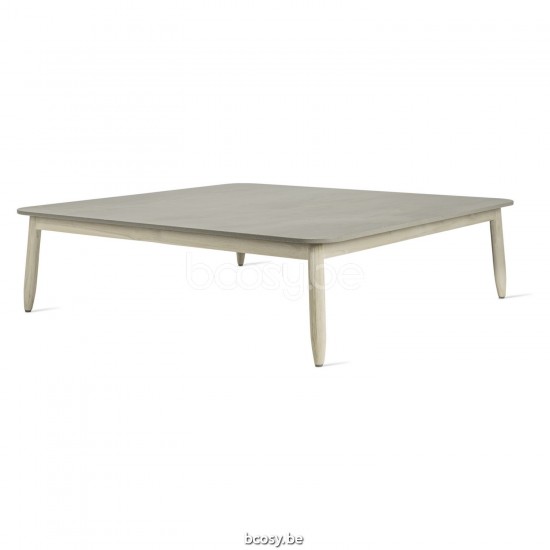 Vincent Sheppard Vincent Sheppard David Square Garden Coffee Table 120x120 Aged Teak frame Flint Ceramic top.