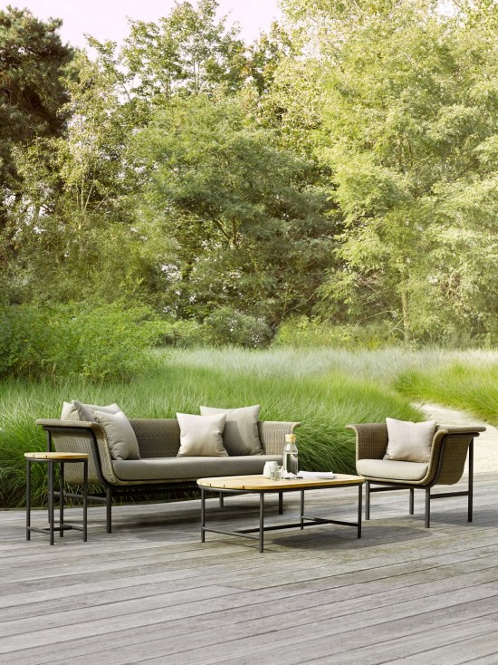 Vincent Sheppard Wicked tuinsalontafels bijzettafels koffietafels voor buiten terras Zwart Aluminium frame Dia 37.