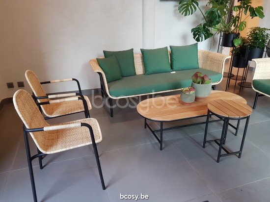 Vincent Sheppard Wicked Tables d'appoint de jardin cadre en Aluminium Noir Dia 37.