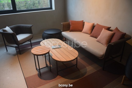 Vincent Sheppard Wicked Tables basses de jardin à café cadre en Aluminium Noir 123x55.