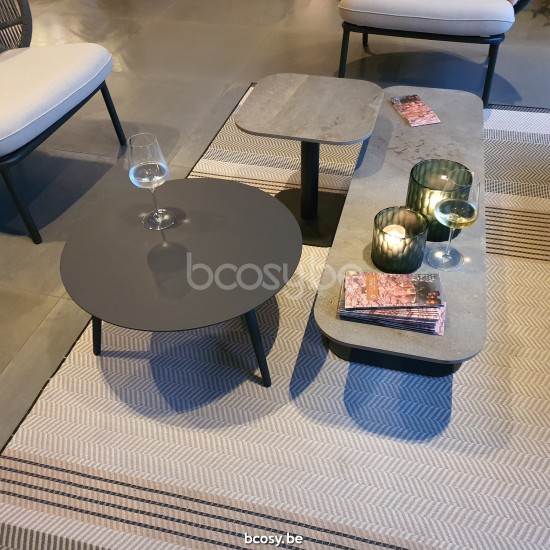 Vincent Sheppard Leo Dia 70 Table ronde de jardin cadre en Aluminium Lave.