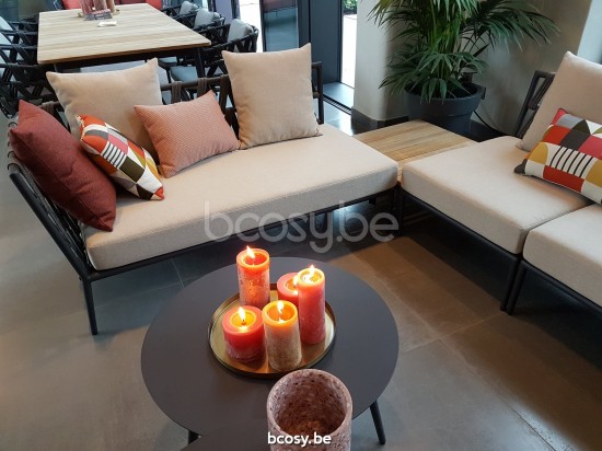 Vincent Sheppard Leo Tables basses de jardin à café cadre en Aluminium Lave Dia 70.