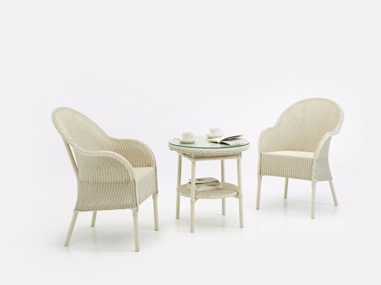 Vincent Sheppard Avignon Beistelltisch Avignon Runder Garten Beistelltisch Schnee Lloyd Loom.